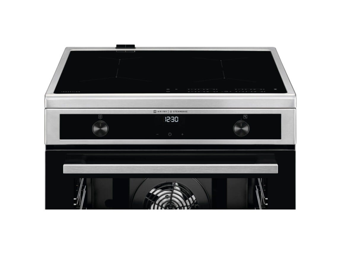 AEG CIB6647ABM Cucina da accosto a induzione, forno SteamBake 73 L, AirFry, classe A, finitura inox