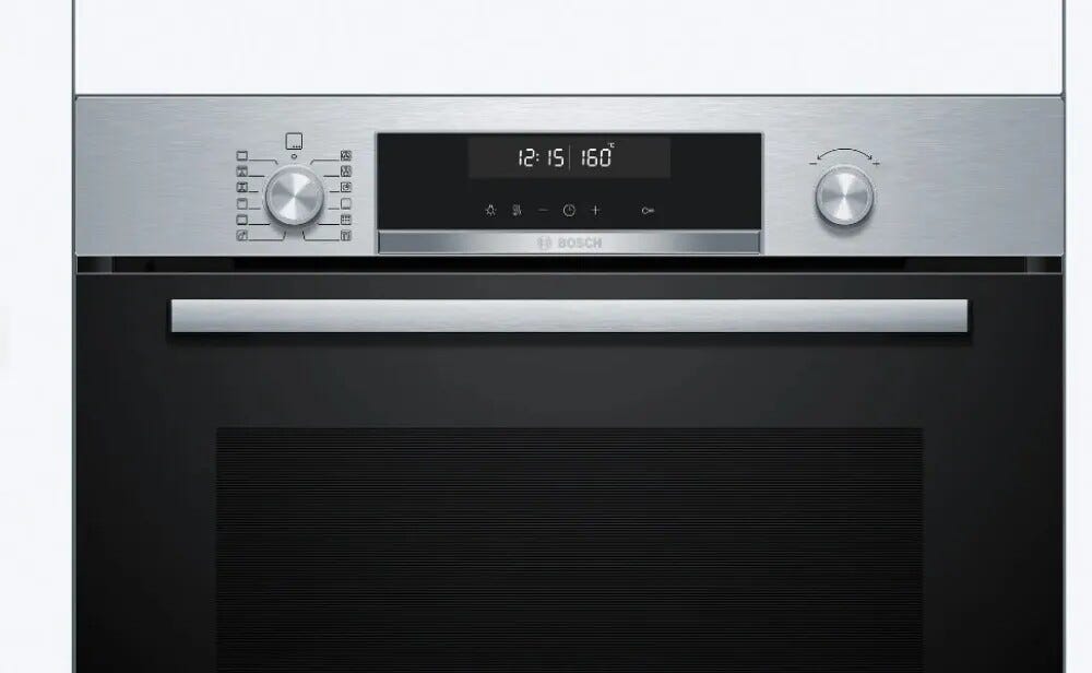 Bosch OUTLET HBG578ES3 Forno elettrico pirolitico cm. 60 - inox - ARTICOLO NUOVO CON BOTTA SU PARTE POSTERIORE (vedi foto, non visibile a prodotto installato) SENZA IMBALLO ORIGINALE