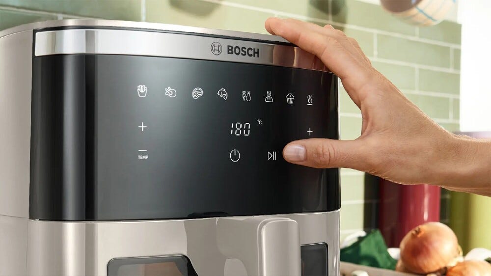 Bosch MAF671C0 Friggitrice ad aria 7,2 L, 7 programmi, finestra illuminata, 1800 W, finitura crema scuro