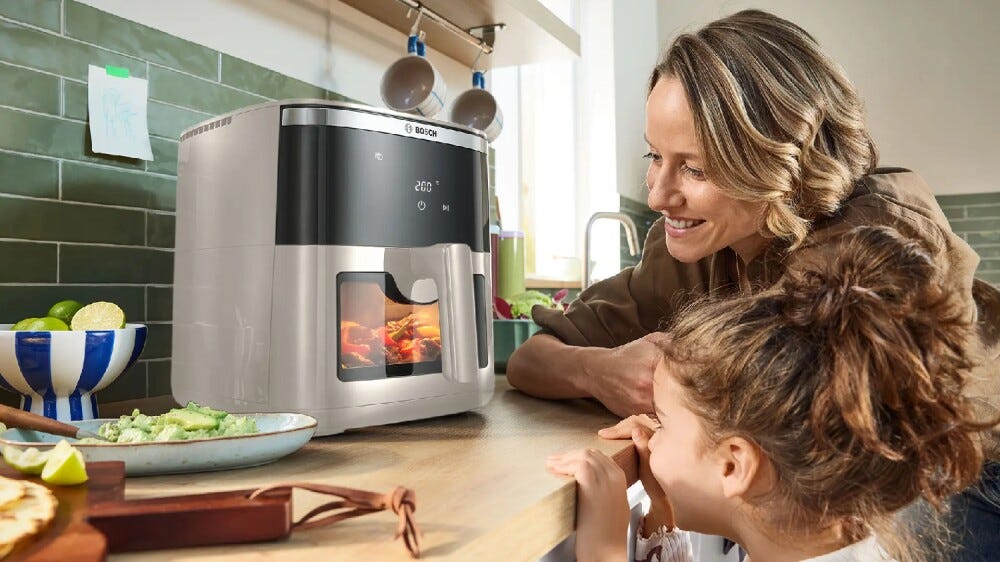 Bosch MAF671C0 Friggitrice ad aria 7,2 L, 7 programmi, finestra illuminata, 1800 W, finitura crema scuro