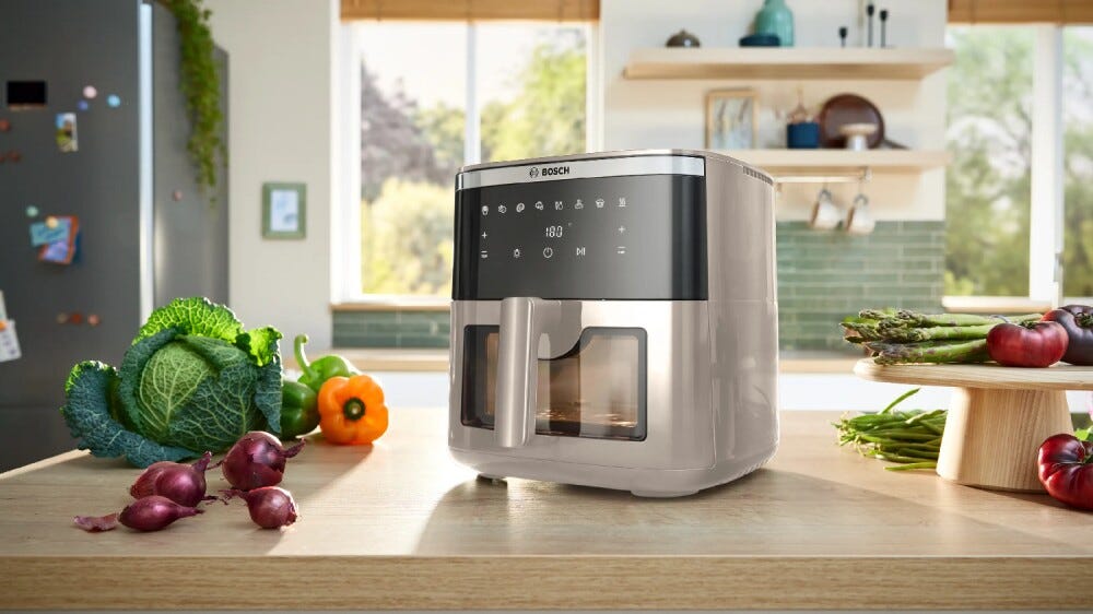 Bosch MAF671C0 Friggitrice ad aria 7,2 L, 7 programmi, finestra illuminata, 1800 W, finitura crema scuro