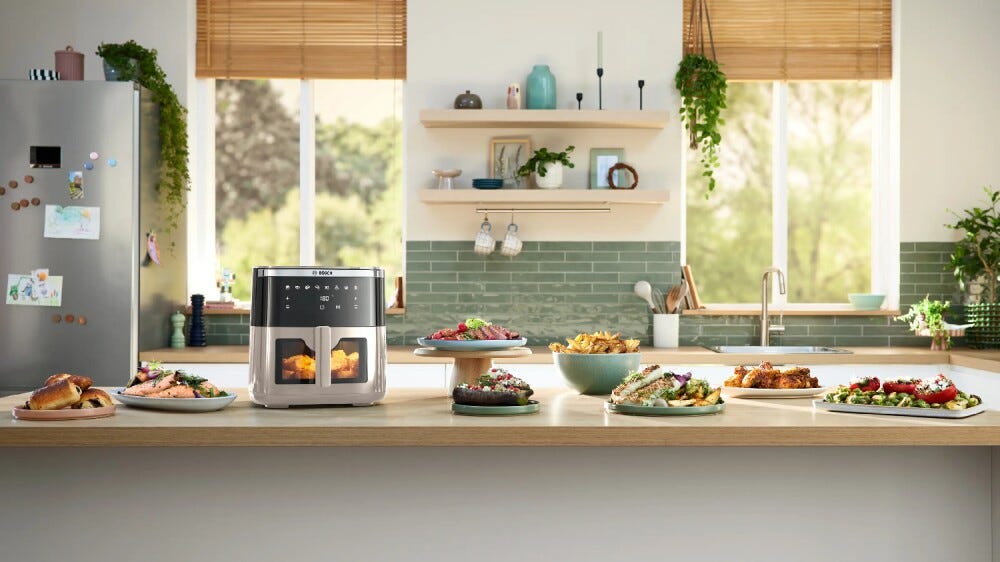Bosch MAF671C0 Friggitrice ad aria 7,2 L, 7 programmi, finestra illuminata, 1800 W, finitura crema scuro