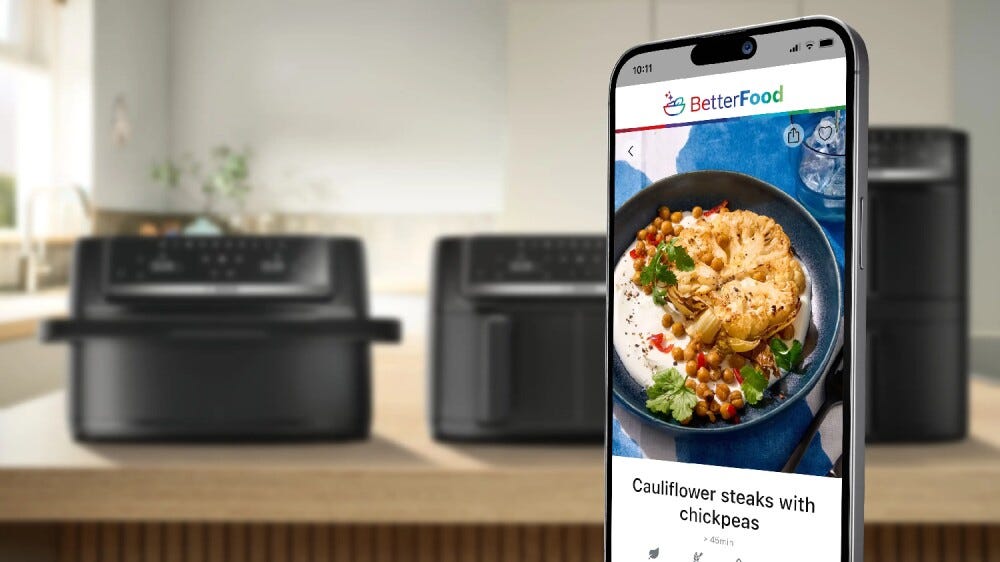 Bosch MAFD661B0 Friggitrice ad aria doppio cestello verticale, 12 L, 6 programmi, 2800 W, nero