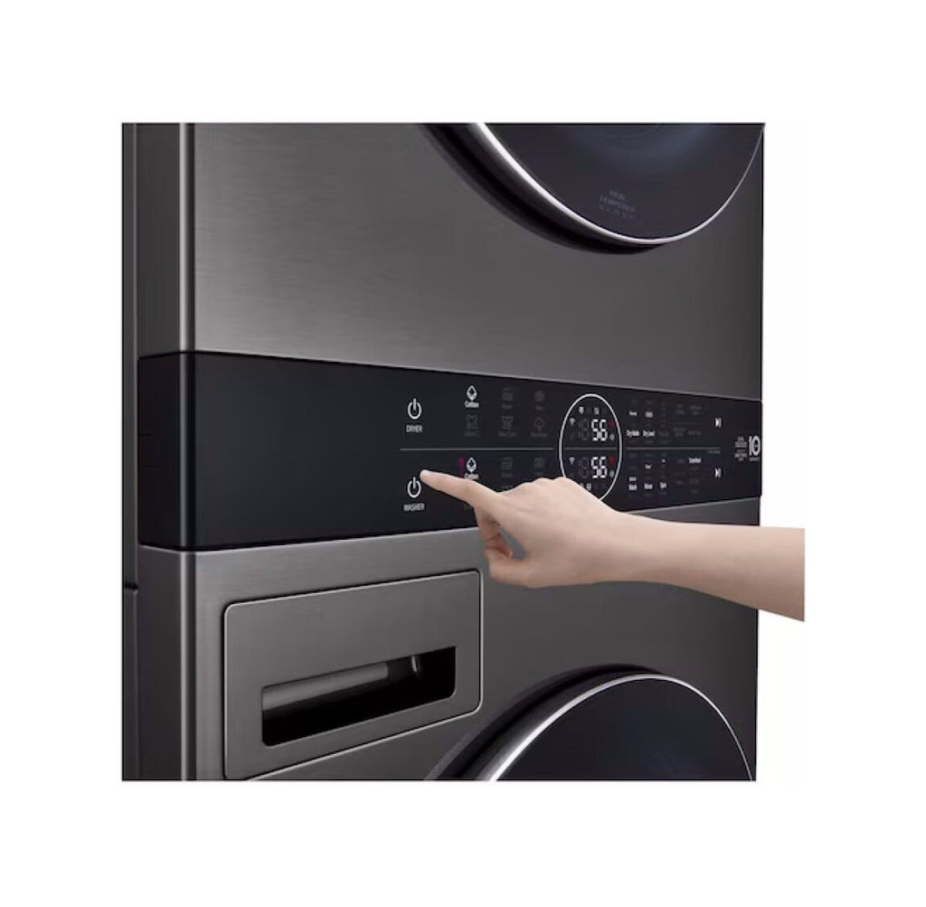 LG WT1716BBF Colonna Bucato 17+16 kg, AI Direct Drive, TurboWash, Asciugatrice D, Smart Wi‑Fi, acciaio nero