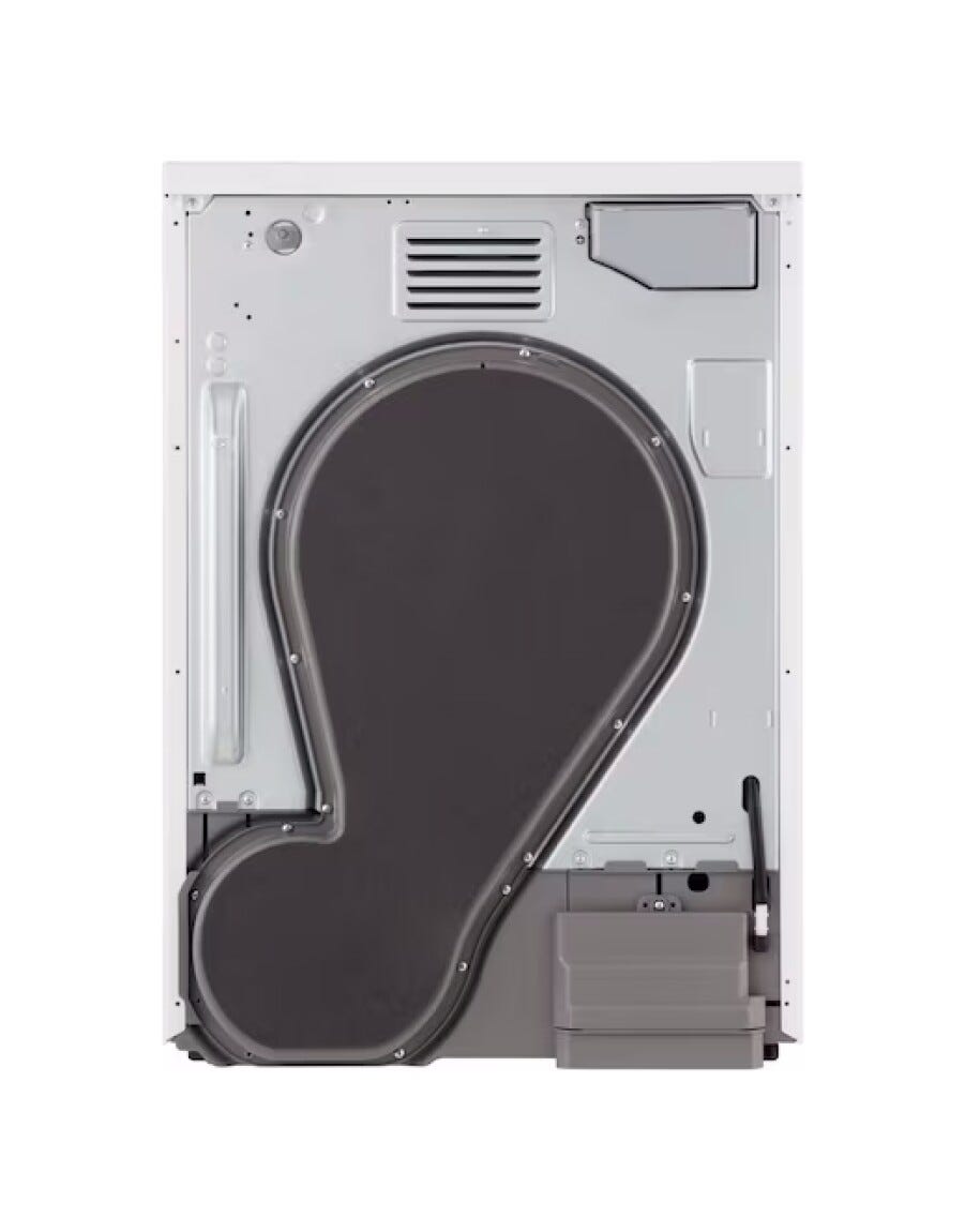 LG RNX1009NWK Asciugatrice 9 kg, Pompa di Calore R290, Classe C, Motore Inverter, Wi‑Fi ThinQ, bianco
