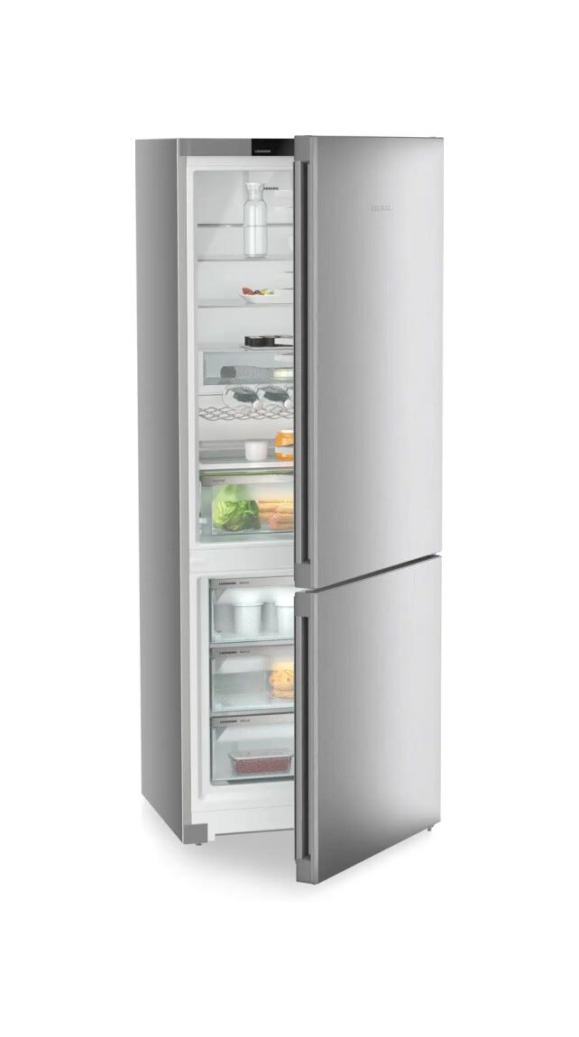 Liebherr CNsfa 7723 Frigorifero con congelatore a libera installazione, 485 L, Classe A, 201,5 cm, DuoCooling, argento