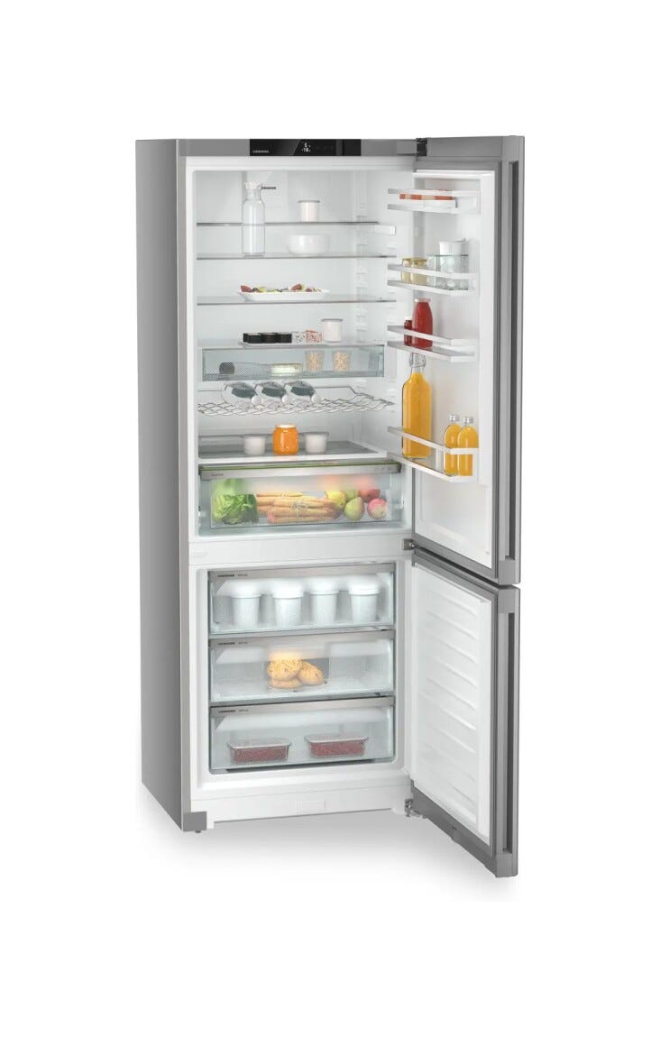 Liebherr CNsfa 7723 Frigorifero con congelatore a libera installazione, 485 L, Classe A, 201,5 cm, DuoCooling, argento
