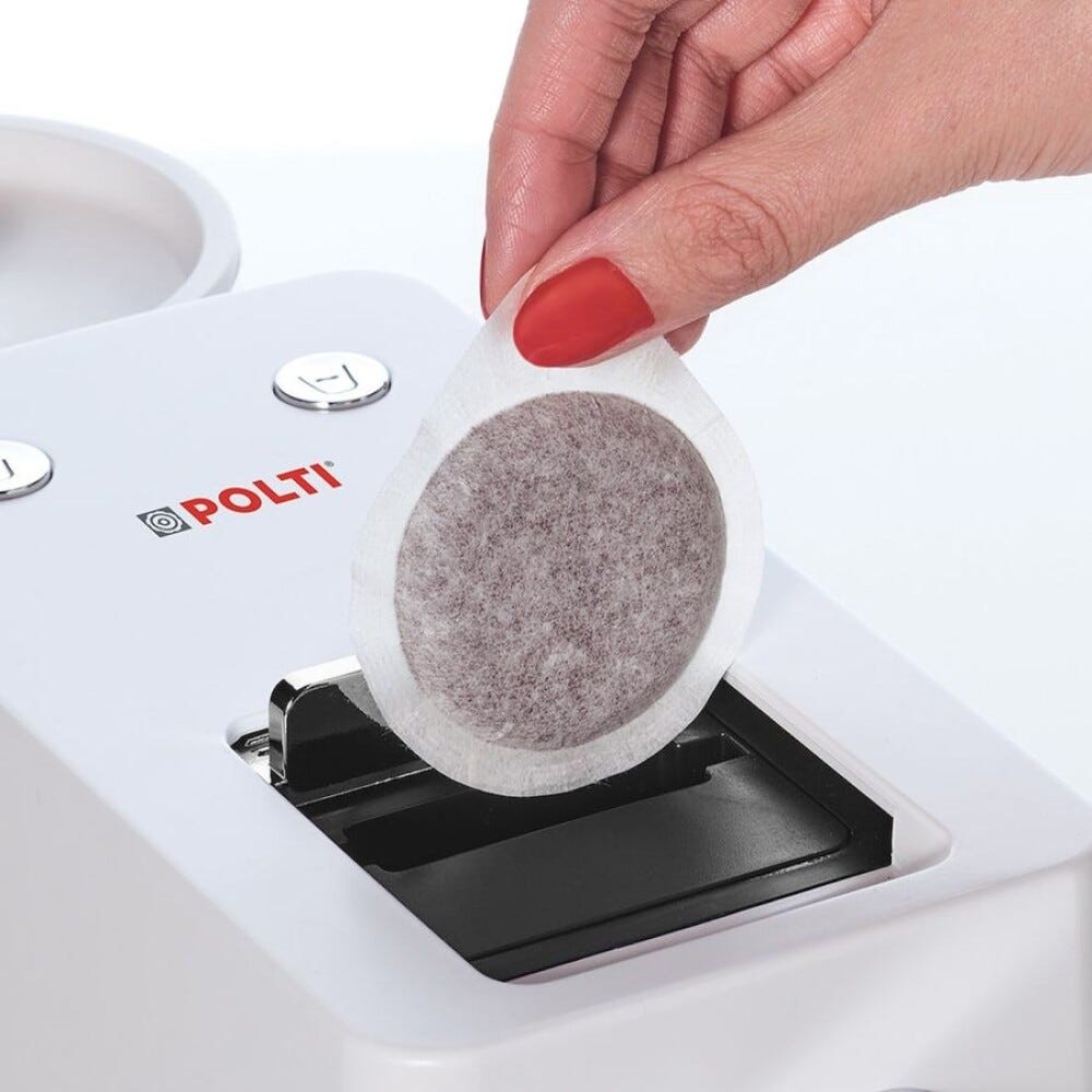 polti S15W Coffea Macchina da caffè espresso a cialde ESE, bianco, 19 bar, 1400 W