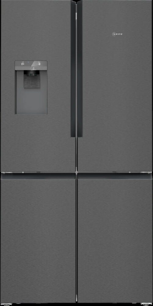 Neff KM3963XE0 Frigorifero multidoor a libera installazione 574 L, Total No Frost, dispenser acqua e ghiaccio, classe E, dark inox