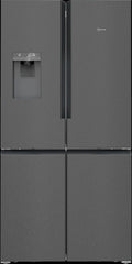 Neff KM3963XE0 Frigorifero multidoor a libera installazione 574 L, Total No Frost, dispenser acqua e ghiaccio, classe E, dark inox