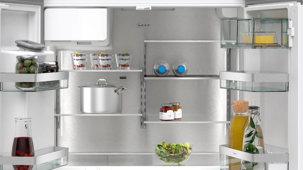 Neff KM3963XE0 Frigorifero multidoor a libera installazione 574 L, Total No Frost, dispenser acqua e ghiaccio, classe E, dark inox