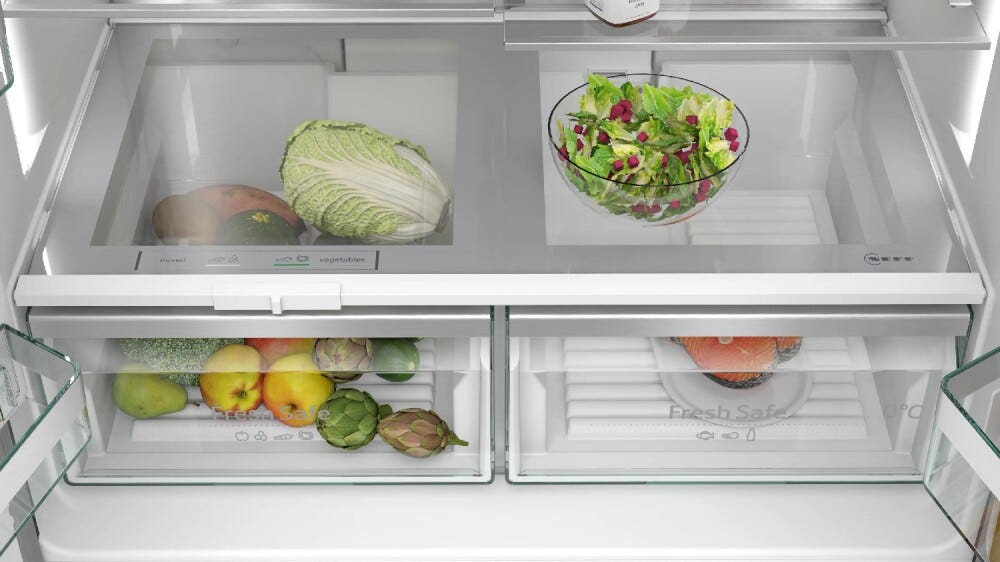 Neff KM3963XE0 Frigorifero multidoor a libera installazione 574 L, Total No Frost, dispenser acqua e ghiaccio, classe E, dark inox