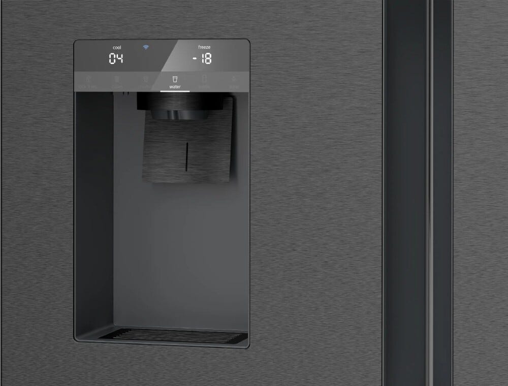 Neff KM3963XE0 Frigorifero multidoor a libera installazione 574 L, Total No Frost, dispenser acqua e ghiaccio, classe E, dark inox