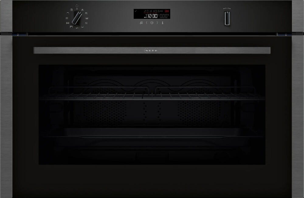 Neff L2ACH7MG0 Forno da incasso 90 cm, 112 L, Pirolisi + EasyClean, Aria calda, classe A+, grafite