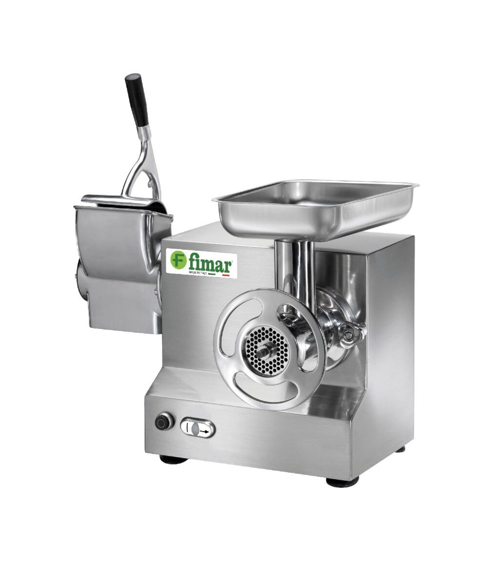 Fimar 22Atq1 Tritacarne e grattugia 1.1 kW, gruppo inox removibile, produzione 150–250 Kg/h e grattugia da 40 Kg/h