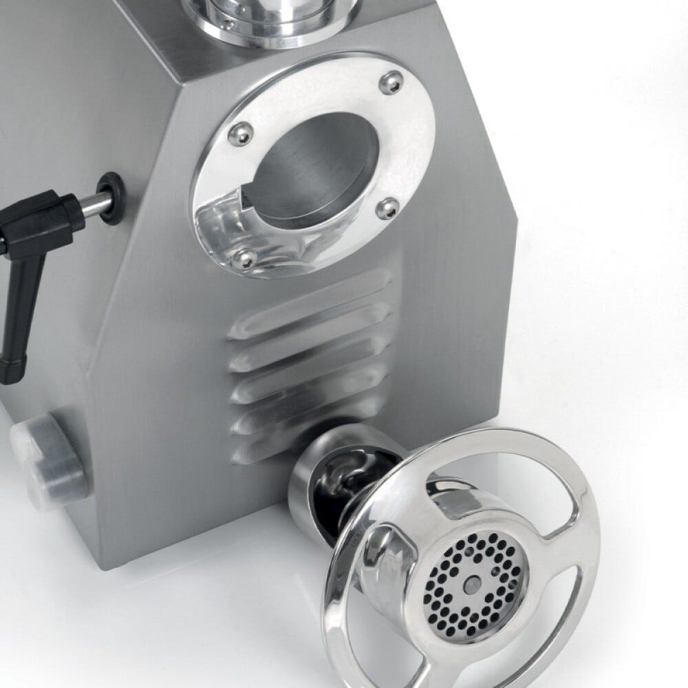 Fama FTI138R.01 Tritacarne trifase, gruppo inox, bocca Ø76 mm, 600 kg/h, ingranaggi a bagno d’olio