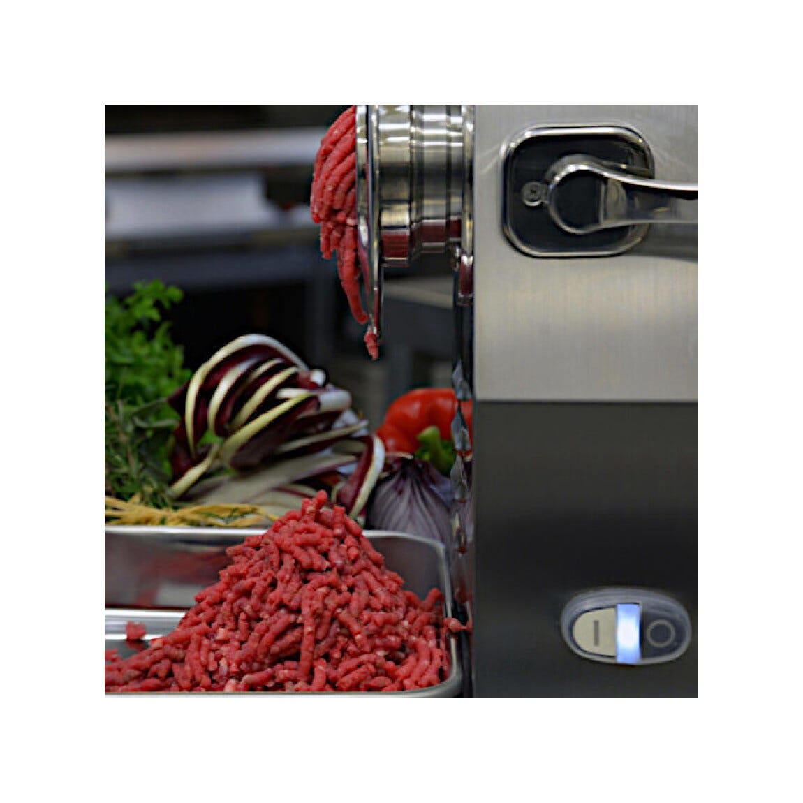 Fama FTI138R.01 Tritacarne trifase, gruppo inox, bocca Ø76 mm, 600 kg/h, ingranaggi a bagno d’olio