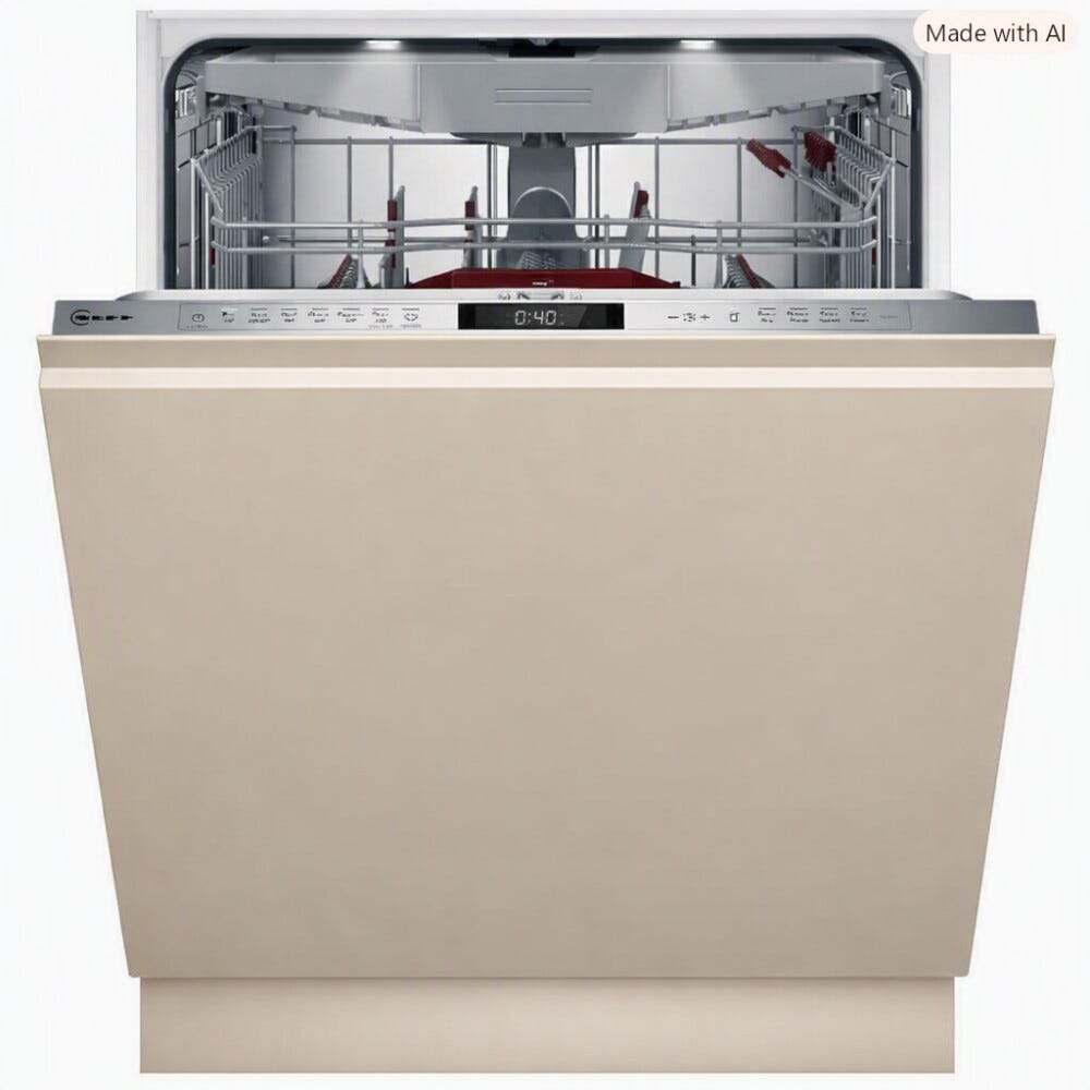 Neff S177ECX17E Lavastoviglie da incasso integrata totale, 14 coperti, classe A, Open Dry, motore Efficient Silent Drive