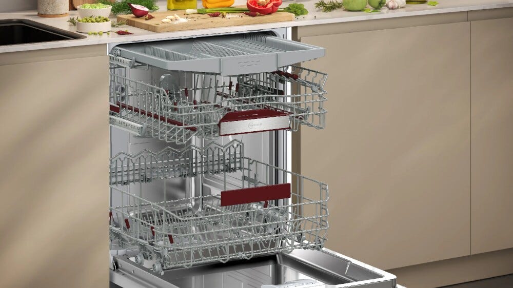 Neff S177ECX17E Lavastoviglie da incasso integrata totale, 14 coperti, classe A, Open Dry, motore Efficient Silent Drive