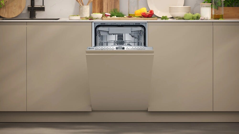 Neff S875EMX35E Lavastoviglie da incasso integrata totale 45 cm, 10 coperti, Open Dry, InfoLight, classe B