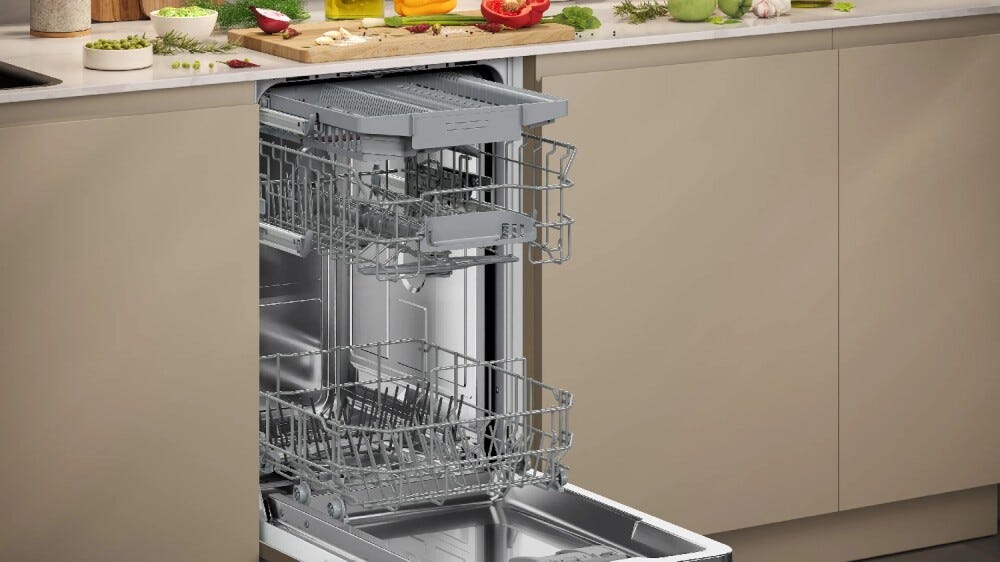 Neff S875EMX35E Lavastoviglie da incasso integrata totale 45 cm, 10 coperti, Open Dry, InfoLight, classe B