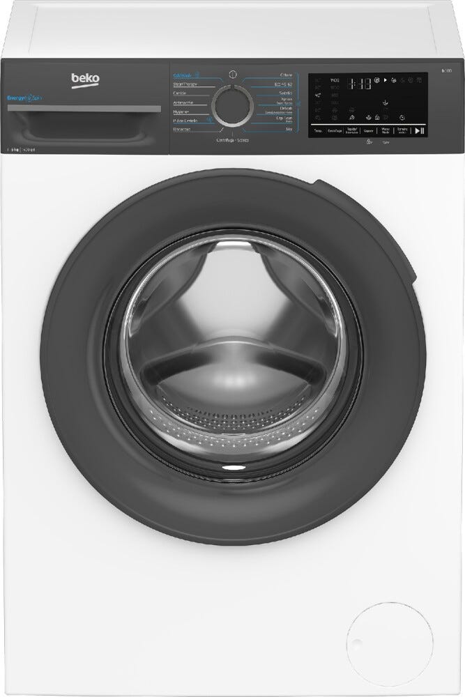 Beko BMWEU9149DA Lavatrice a carica frontale a libera installazione, 9 kg, 1400 giri/min, classe A, bianco