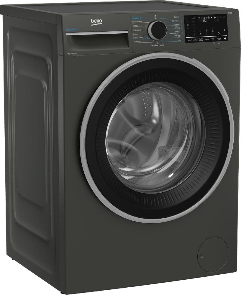 Beko AMBSU372M Lavatrice a carica frontale a libera installazione, 60 cm, capacità 7 kg, classe A, grigio Manhattan