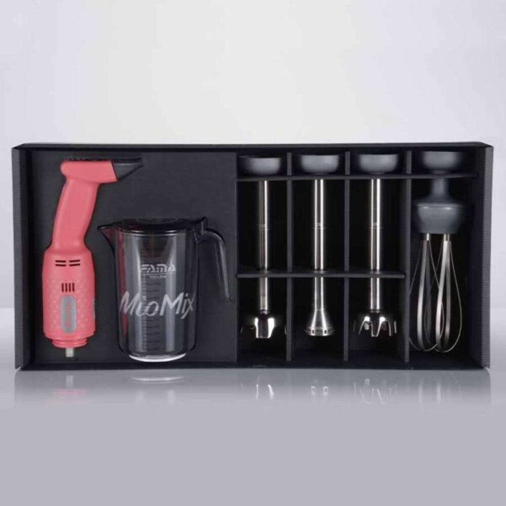 Fama MIOMIX.TOPCHEF Kit professionale FAMA MIOMIX.TOPCHEF – Mixer a immersione con mescolatore, omogeneizzatore, multifunzione, frusta, caraffa e supporto