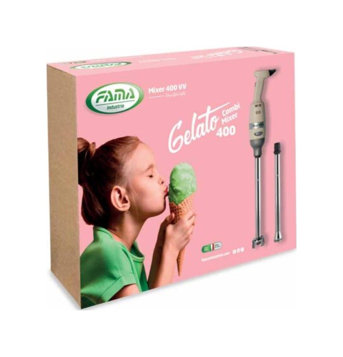 Fama FMCG400 Gelato Combi Mixer, Mixer 400 W, mescolatore 400 mm, omogeneizzatore 400 mm