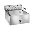 Fimar SF25P Friggitrice elettrica con rubinetto e cestello grande - lt. 25