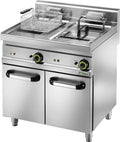 Fimar SFM18D Friggitrice elettrica con rubinetto e cestello grande - lt. 18 + 18