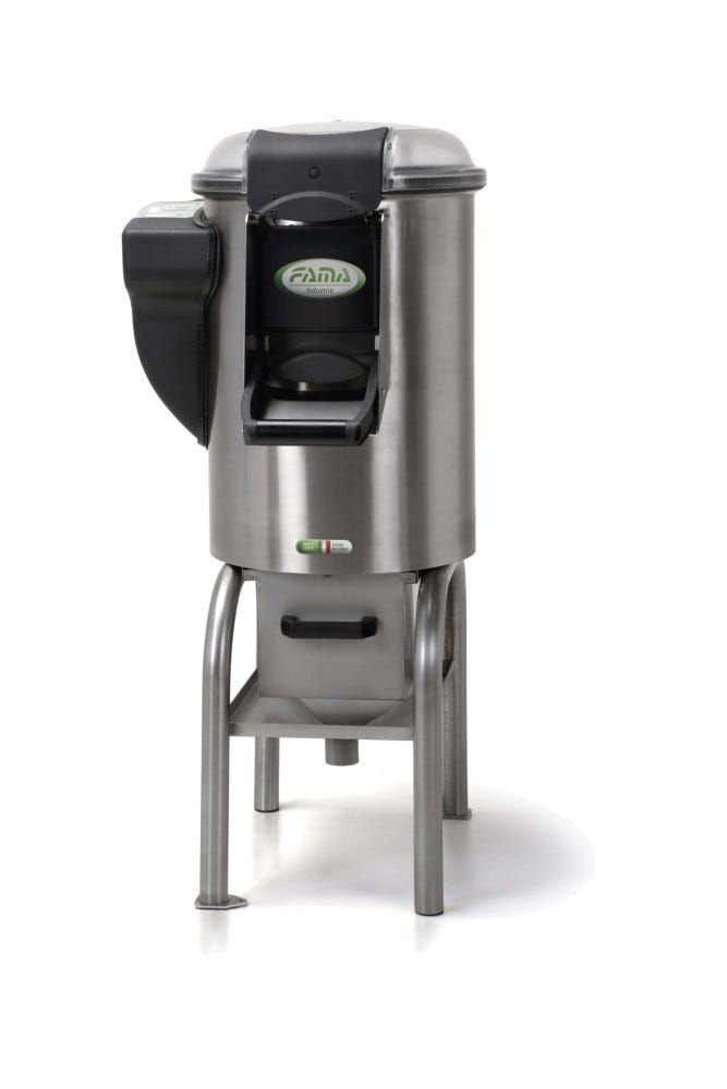 Fama FP110 Preparazione Dinamica Pelapatate 10 KG con Supporto Alto, Monofase, Struttura in acciaio inox AISI 304