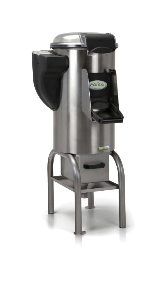 Fama FP112 Preparazione Dinamica Pelapatate 18 KG con Supporto Alto, Monofase, Struttura in acciaio inox AISI 304