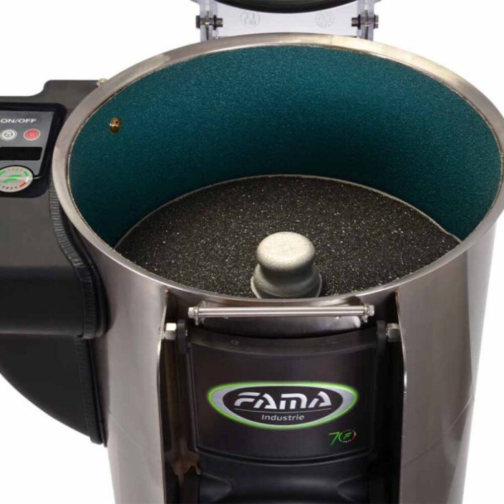 Fama FP112 Preparazione Dinamica Pelapatate 18 KG con Supporto Alto, Monofase, Struttura in acciaio inox AISI 304
