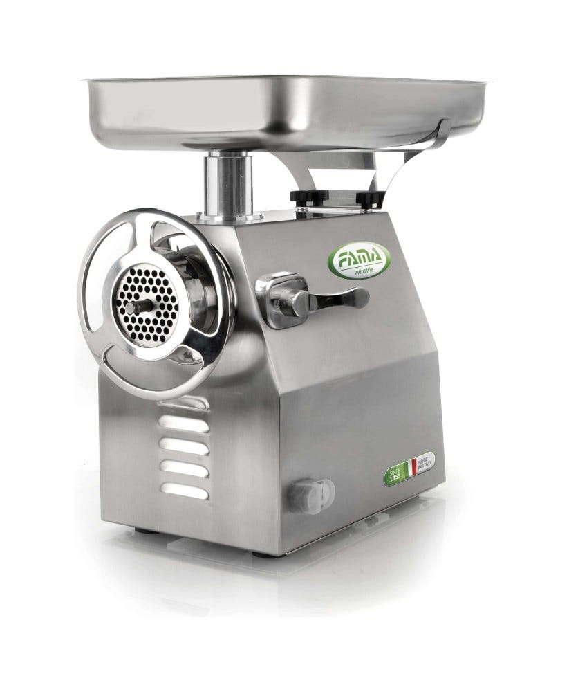 Fama FTI139RS Enterprise Tritacarne monofase, gruppo inox, 500 kg/h, ingranaggi a bagno d’olio