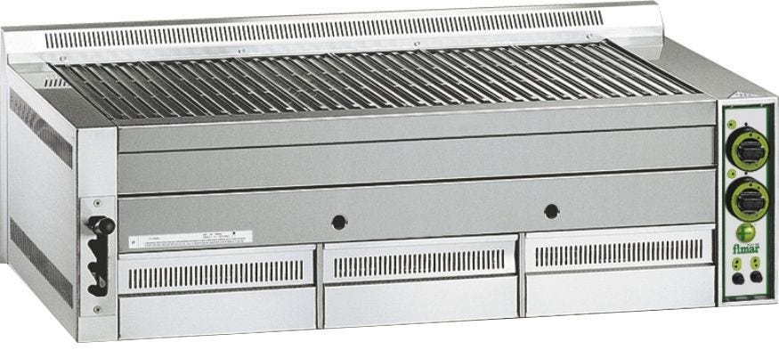 Fimar B115 Griglia a pietra lavica cm. 114 x 70 - inox