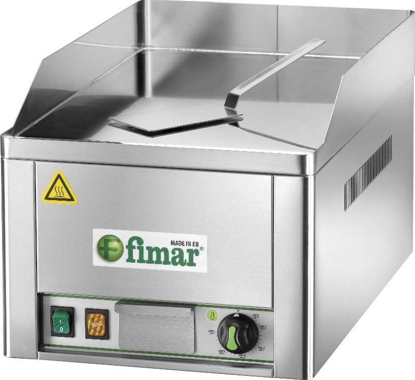 Fimar FRY1LC Fry top singolo elettrico superficie liscia - inox cromato