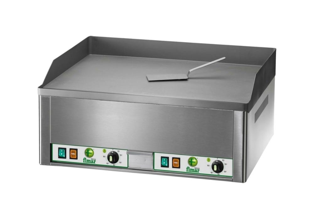 Fimar FRY2L Fry top elettrico doppio liscio - inox