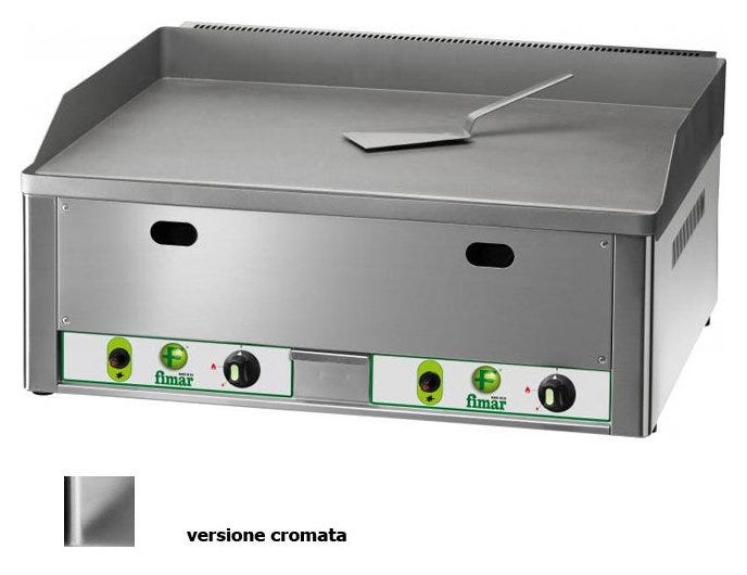 Fimar FRY2LMC Fry top doppio a gas liscio - inox cromato