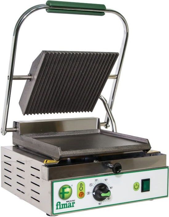 Fimar PE25LN Piastra singola in ghisa - superficie inferiore liscia - inox