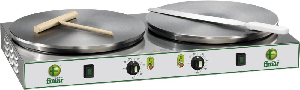 Fimar CRP42 Crepiera elettrica doppia cm. 40 - inox
