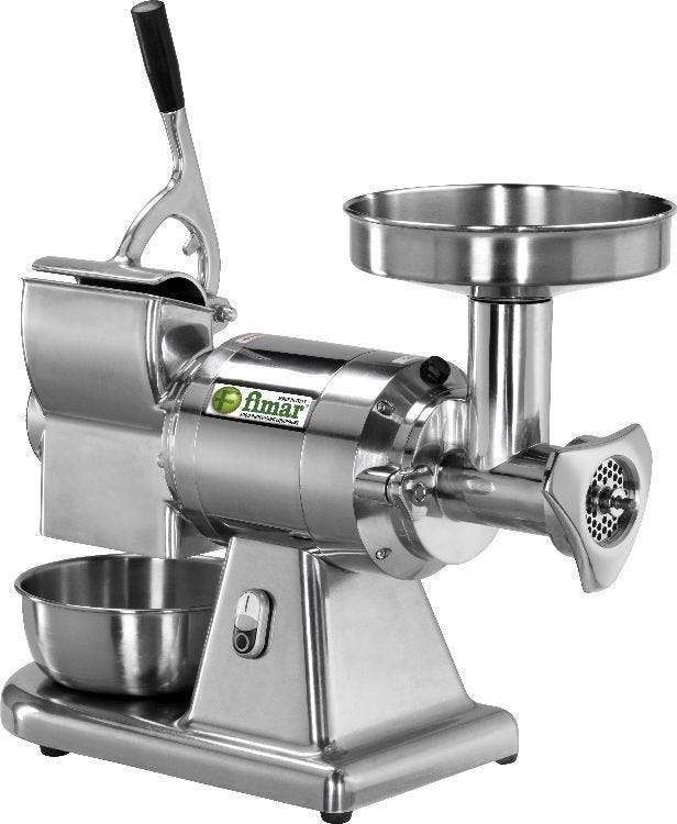 Fimar 12AT Tritacarne grattugia - bocca inserimento carne diam. mm. 52 - monofase - gruppo macinazione inox
