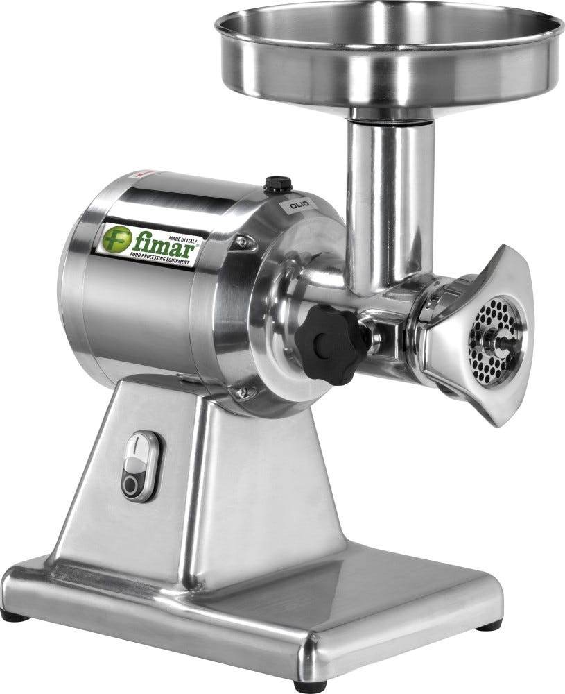 Fimar 12S Tritacarne - bocca inserimento carne diam. mm. 52 - trifase - gruppo macinazione inox
