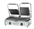 Fimar EG03 EASYLINE Piastra di cottura, doppia piastra rigata in ghisa, 3600 W, termostato 0–300 °C