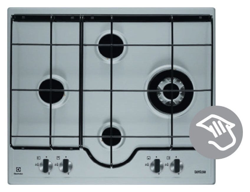 Electrolux PQ645UXC SLIM PROFILE Piano cottura cm. 60 - inox griglie smaltate