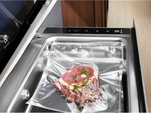 Electrolux KBV4X Cassetto per sottovuoto a campana - inox antimpronta - nero