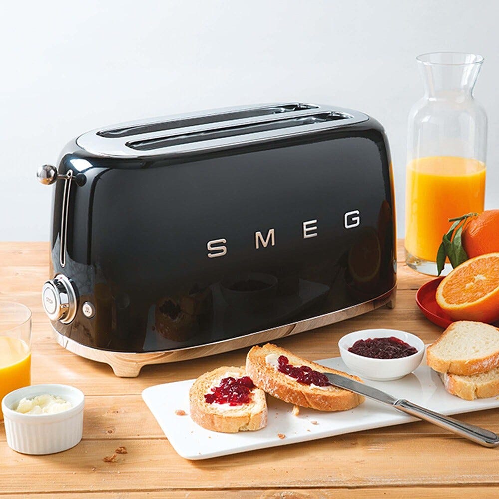 Smeg Selection TSF01BLEU 50's Style Tostapane 2x2 fette - nero lucido