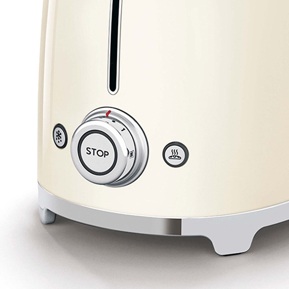 Smeg Selection TSF01CREU 50's Style Tostapane 2x2 fette - panna lucido
