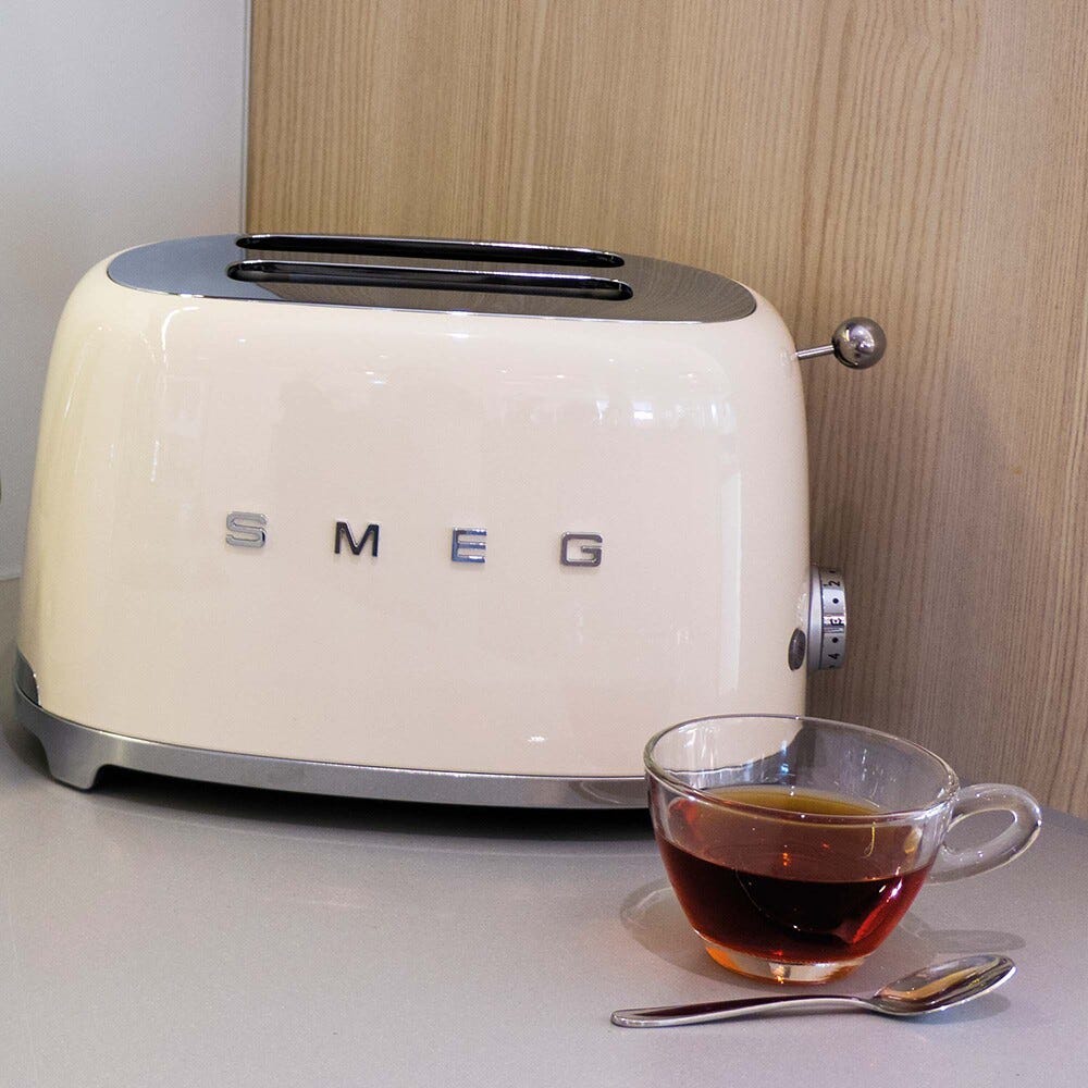 Smeg Selection TSF01CREU 50's Style Tostapane 2x2 fette - panna lucido