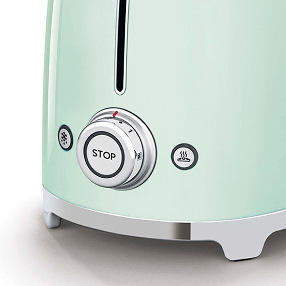 Smeg Selection TSF01PGEU 50's Style Tostapane 2x2 fette - verde pastello lucido